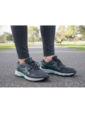 ASICS GEL-Venture 8 Women's Trail Running Shoes Black Teal Gray Size 8 M
